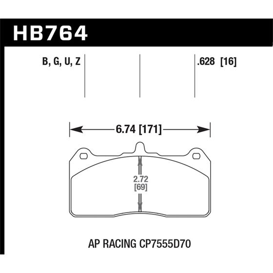 Hawk Performance DTC-60 Disc Brake Pad (HB764G.628