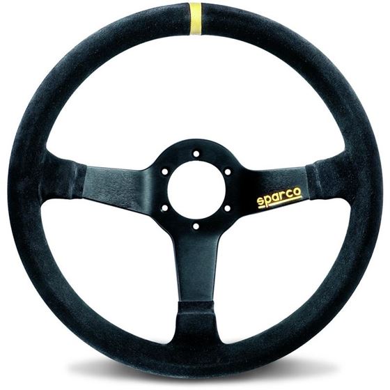 Sparco R345 Racing Steering Wheel, Black Suede (01