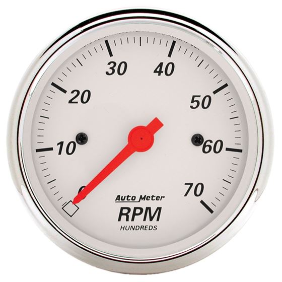AutoMeter Arctic White 3-1/8in 7K RPM In Dash Tach