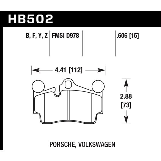 Hawk Performance HPS 5.0 Brake Pads (HB502B.606)