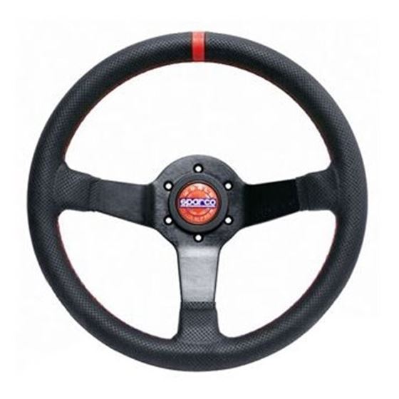 Sparco Champion Racing Steering Wheel, Black Leath