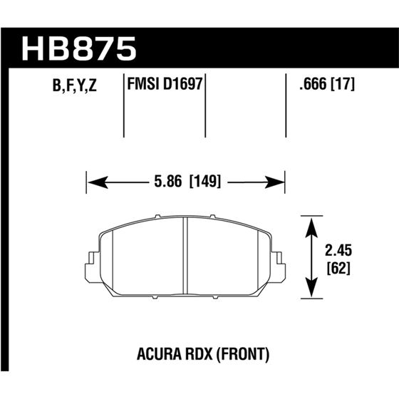 Hawk Performance HPS Brake Pads (HB875F.666)