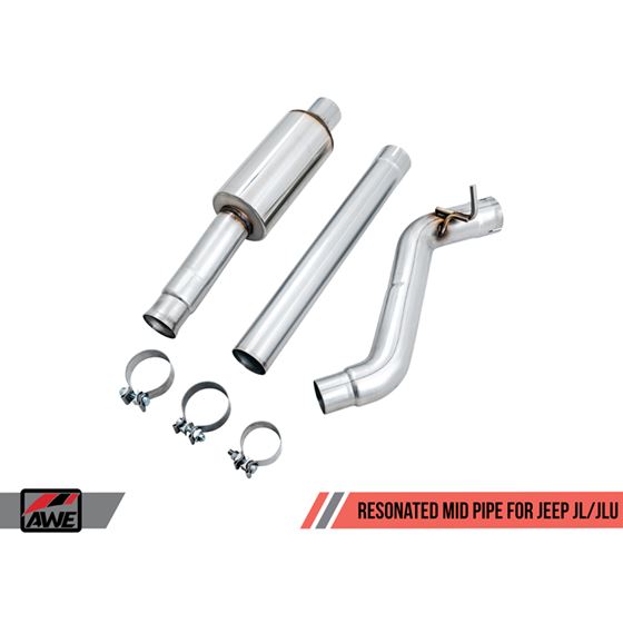 AWE Resonated Mid Pipe for Jeep JL/JLU 2.0T (30-3