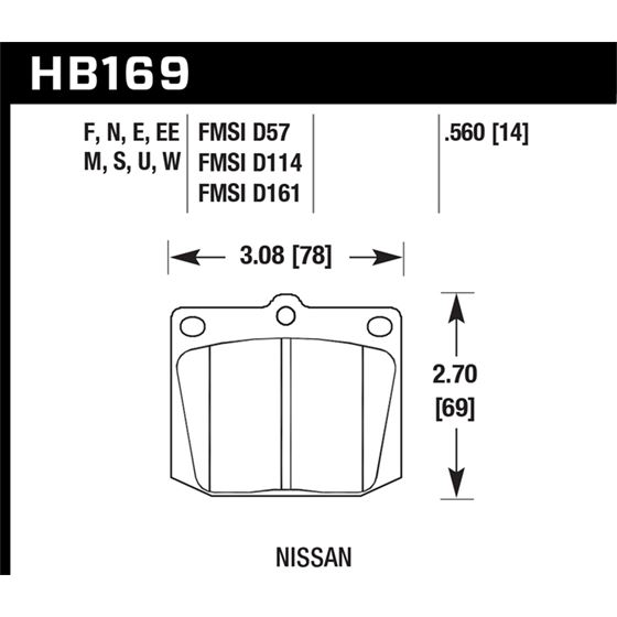 Hawk Performance HP Plus Brake Pads (HB169N.560)