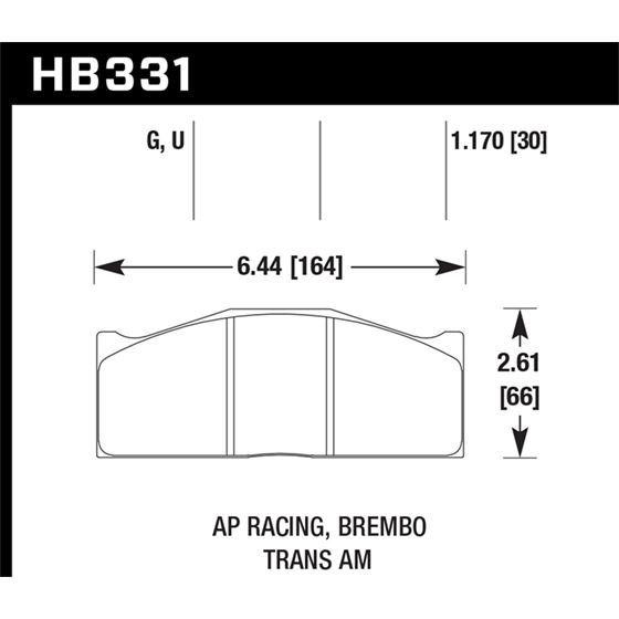Hawk Performance Motorsports Brake Pads (HB331U1.1
