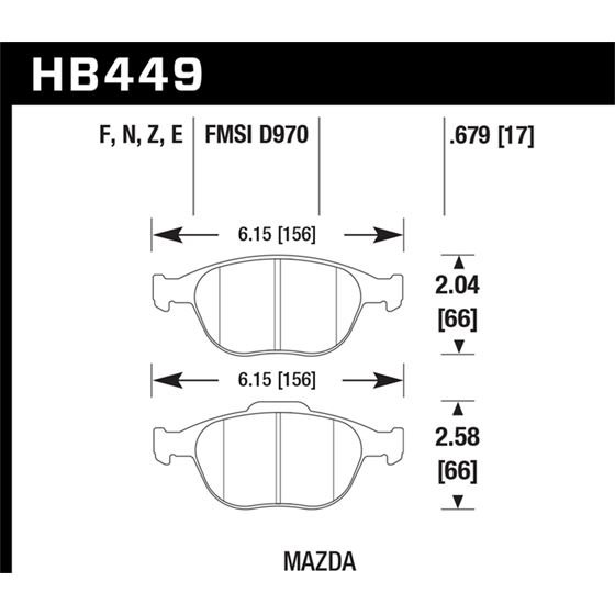 Hawk Performance HPS 5.0 Brake Pads (HB449B.679)
