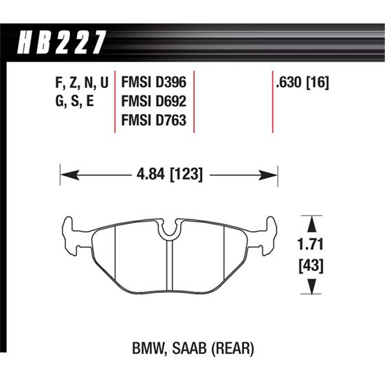 Hawk Performance DTC-30 Disc Brake Pad (HB227W.630