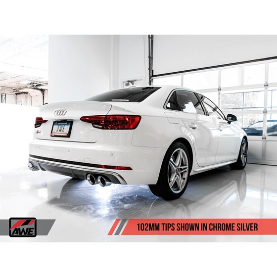 AWE Touring Edition Exhaust for Audi B9 S4 - Chrom