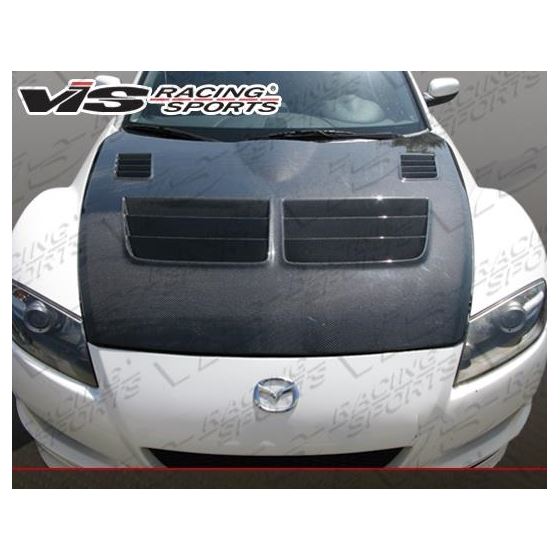 VIS Racing Razor Style Black Carbon Fiber Hood