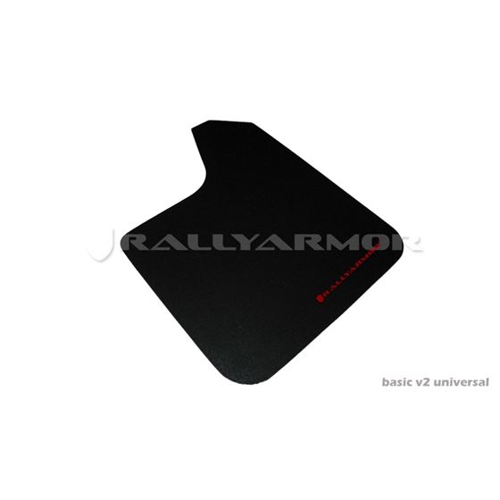 Rally Armor Black Mud Flap/Red Logo(MF12-BAS-RD)
