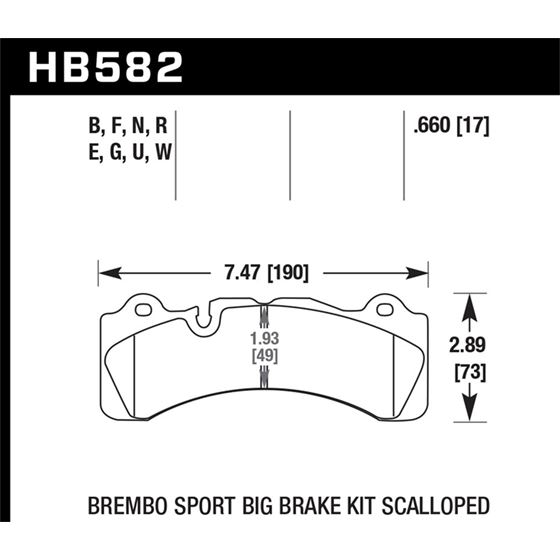 Hawk Performance HPS Disc Brake Pad (HB582F.660)