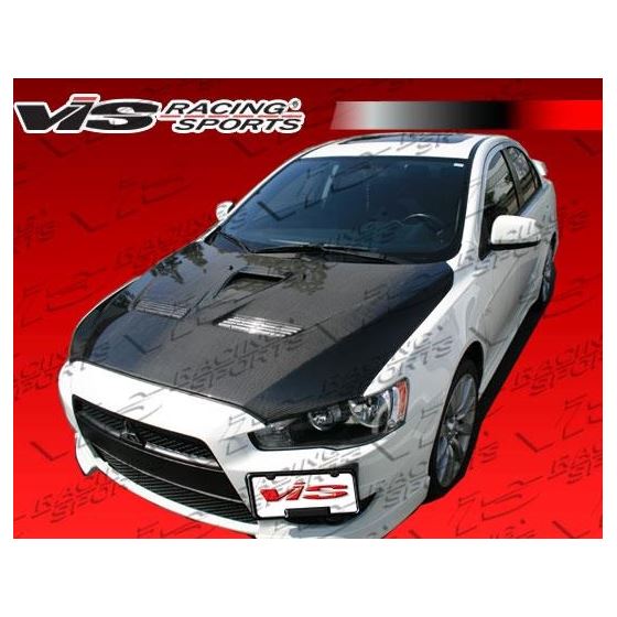 VIS Racing EVO 10 Style Black Carbon Fiber Hood