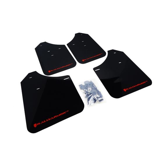 Rally Armor Black Mud Flap/Red Logo for 2002-2005