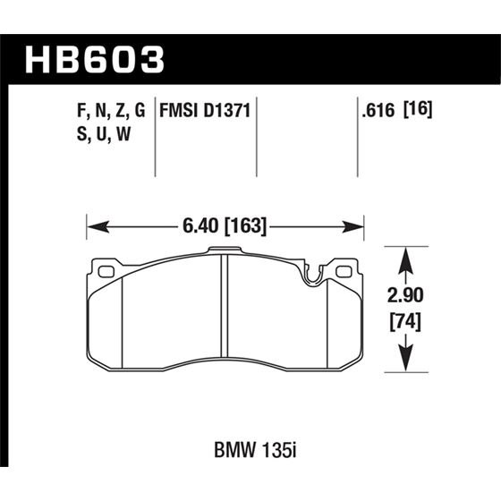 Hawk Performance DTC-60 Brake Pads (HB603G.616)