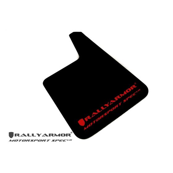 Rally Armor Black Mud Flap/Red Logo(MF20-MSUR-BK/R