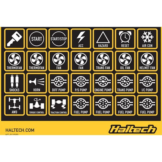 Haltech Keypad Label Set (HT-011500)-3