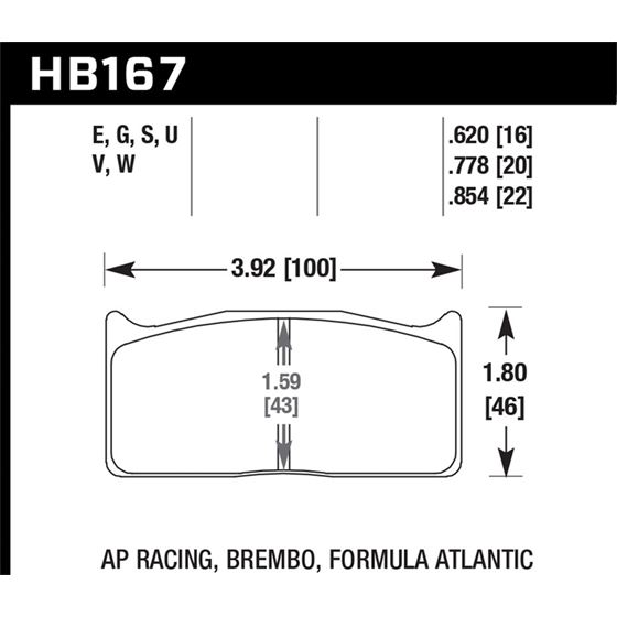 Hawk Performance DTC-60 Disc Brake Pad (HB167G.620