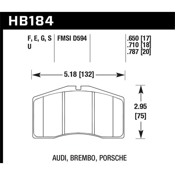 Hawk Performance HPS 5.0 Brake Pads (HB184B.650)