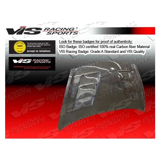 VIS Racing Terminator Style Black Carbon Fiber Hoo