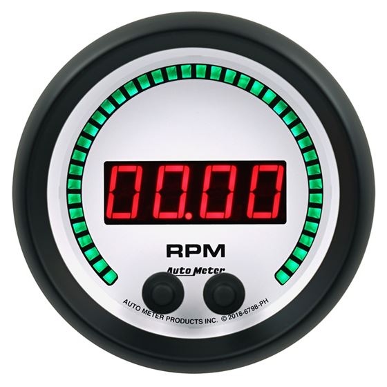 Autometer 85.7mm White 0-16K RPM Tachometer Phanto