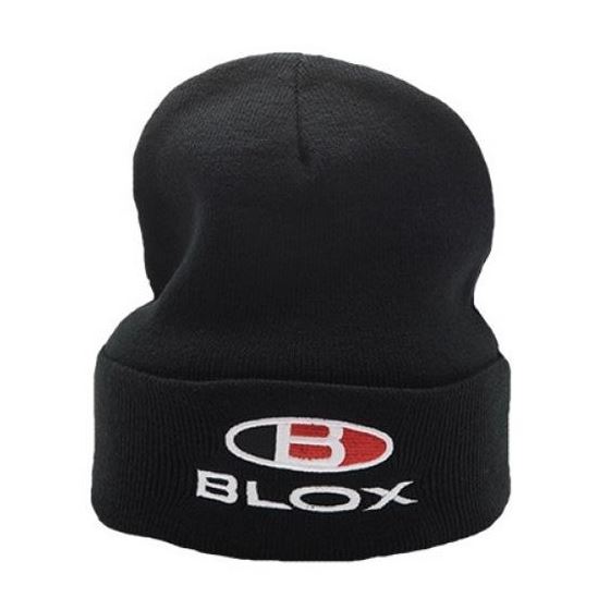 Blox Racing Classic Beanie - Black w/Stacked Logo(