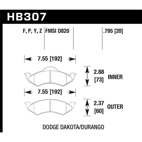 Hawk Performance Super Duty Brake Pads (HB307P.795