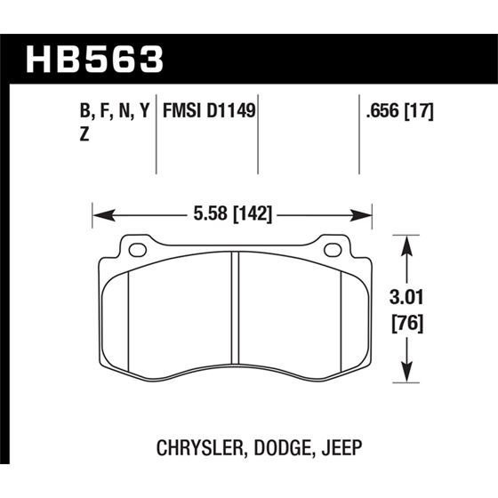 Hawk Performance HPS Brake Pads (HB563F.656)