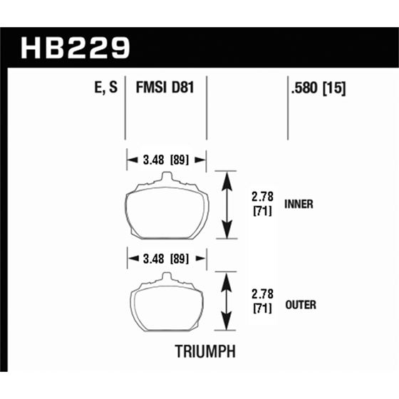 Hawk Performance HT-10 Disc Brake Pad for 1970-197