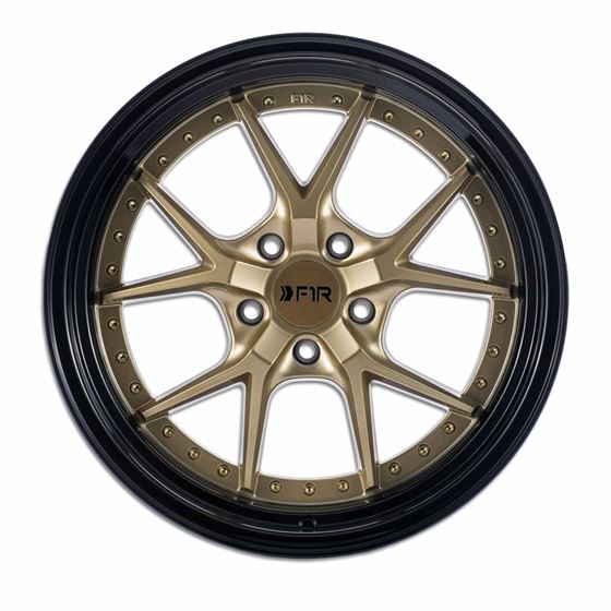 F1R F105 18x9.5 - Gold/ Black Lip Wheel