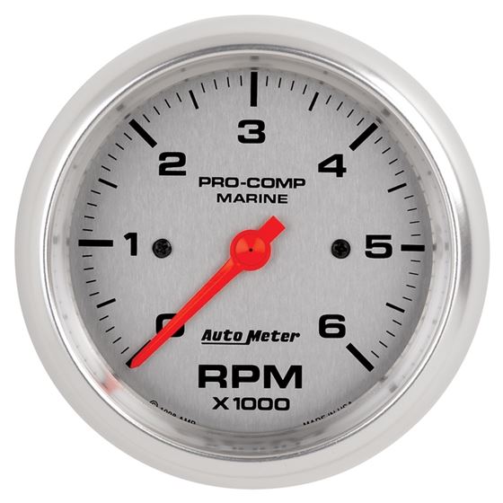 AutoMeter Marine Silver Ultra-Lite Gauge 3-3/8in T