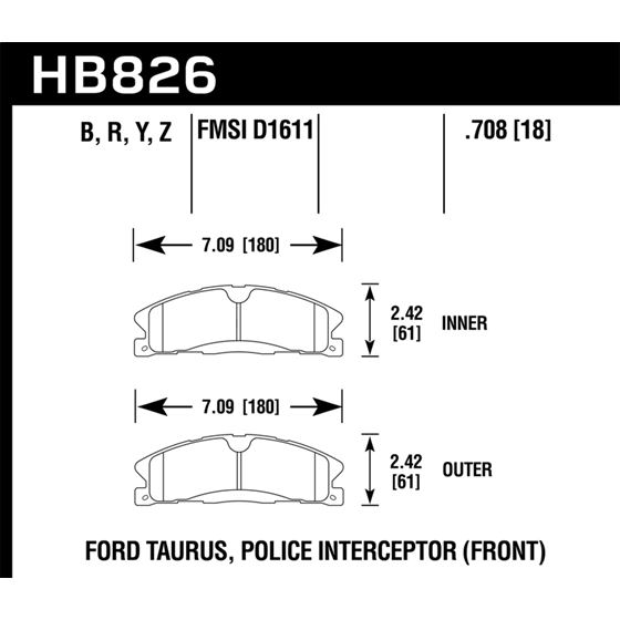Hawk Performance LTS Brake Pads (HB826Y.708)