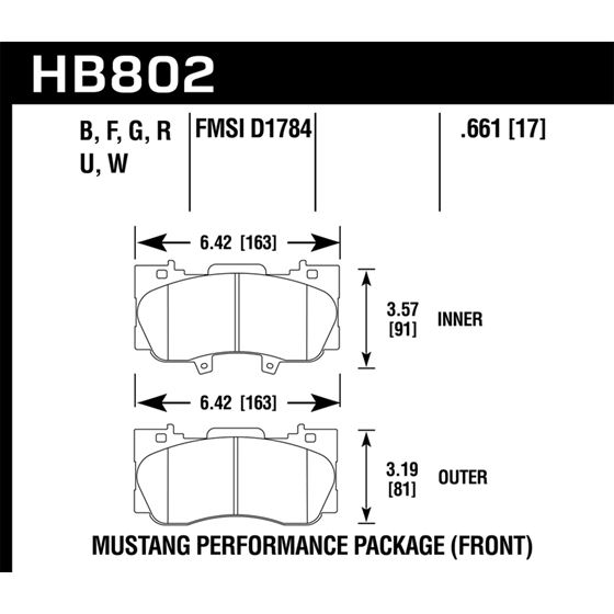 Hawk Performance DTC-60 Brake Pads (HB802G.661)