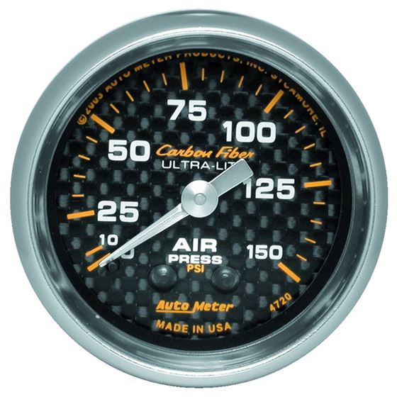 AutoMeter Carbon Fiber 52mm 150 PSI Mechanical Air