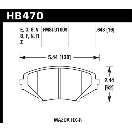 Hawk Performance ER-1 Disc Brake Pad (HB470D.643)