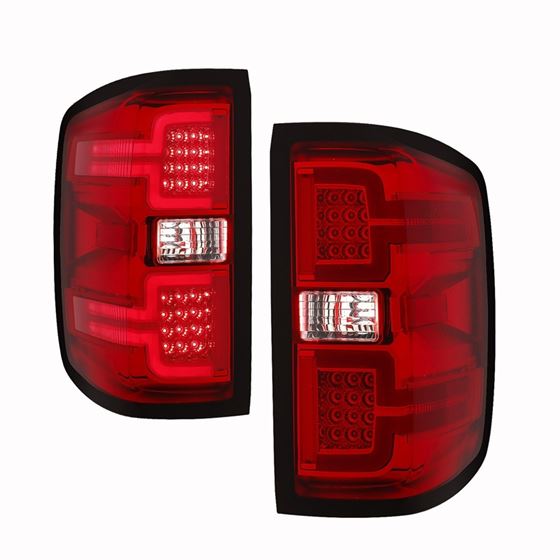 Anzo LED Taillights Red/Clear Lens; Pair (311292)