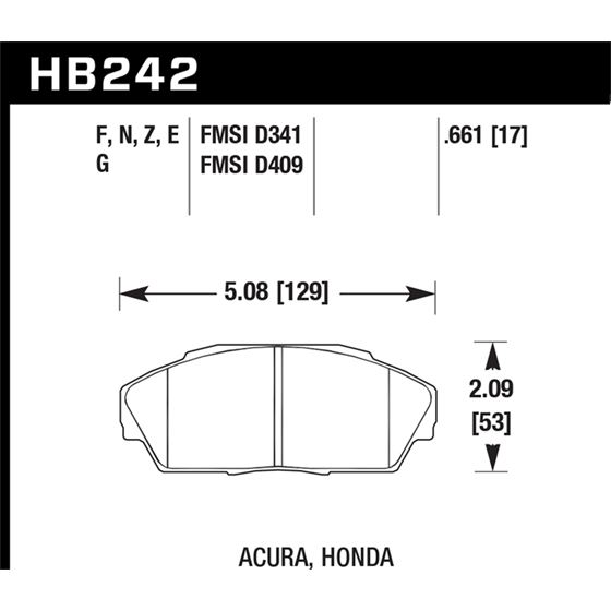 Hawk Performance HP Plus Brake Pads (HB242N.661)