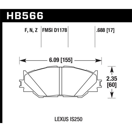 Hawk Performance Performance Ceramic Brake Pads (H