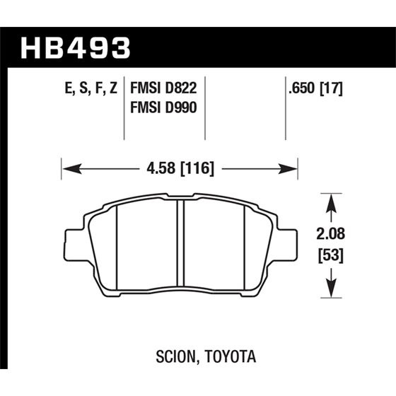 Hawk Performance Performance Ceramic Brake Pads (H