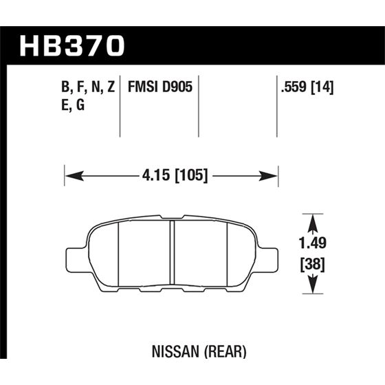 Hawk Performance HP Plus Brake Pads (HB370N.559)