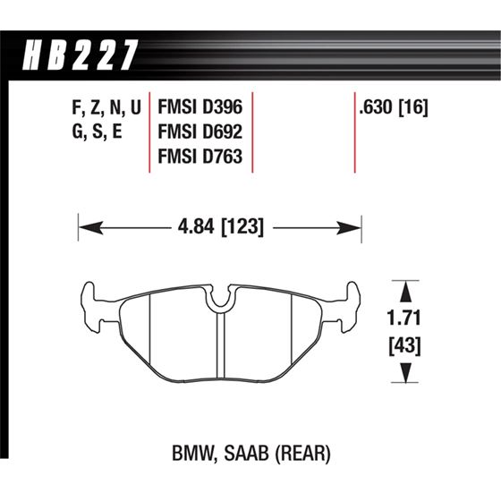 Hawk Performance HPS 5.0 Brake Pads (HB227B.630)