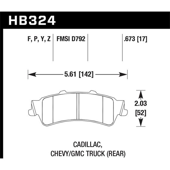 Hawk Performance HPS Brake Pads (HB324F.673)