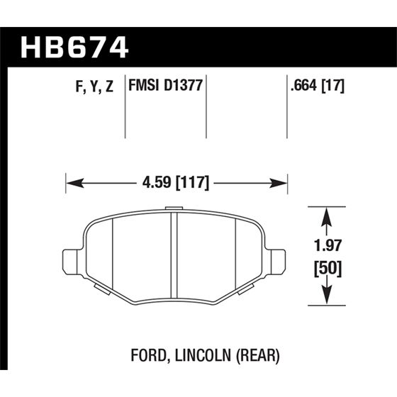 Hawk Performance HPS Brake Pads (HB674F.664)