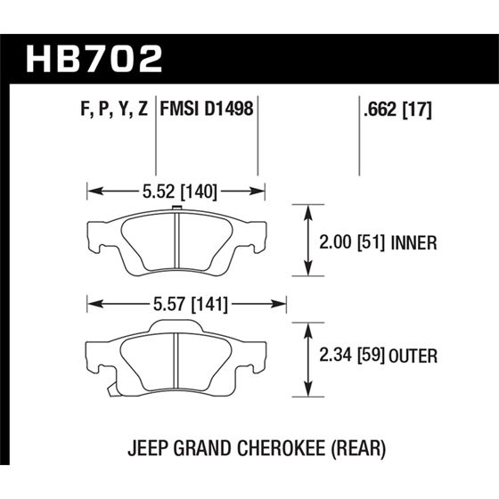 Hawk Performance LTS Brake Pads (HB702Y.662)