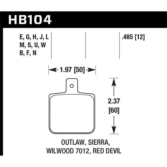 Hawk Performance Blue 9012 Disc Brake Pad (HB104E.