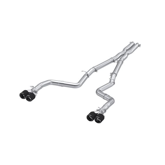 MBRP 3in. Cat Back Dual Rear Quad Tips (S71163CF)
