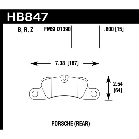 Hawk Performance HPS 5.0 Brake Pads (HB847B.600)