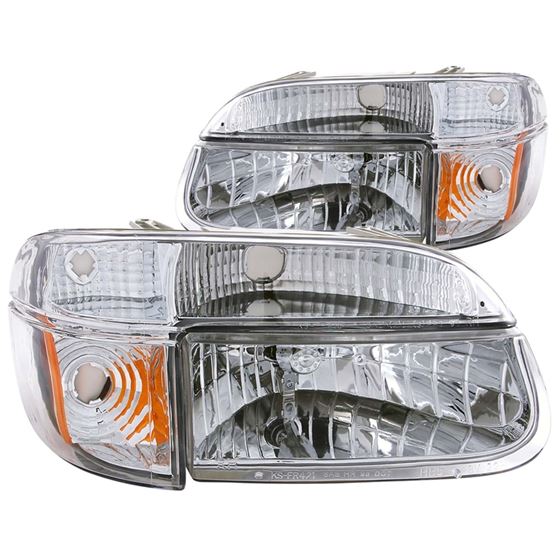 ANZO 1995-2001 Ford Explorer Crystal Headlights Ch