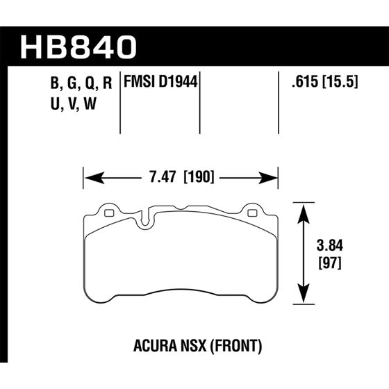 Hawk Performance DTC-80 Brake Pads (HB840Q.615)