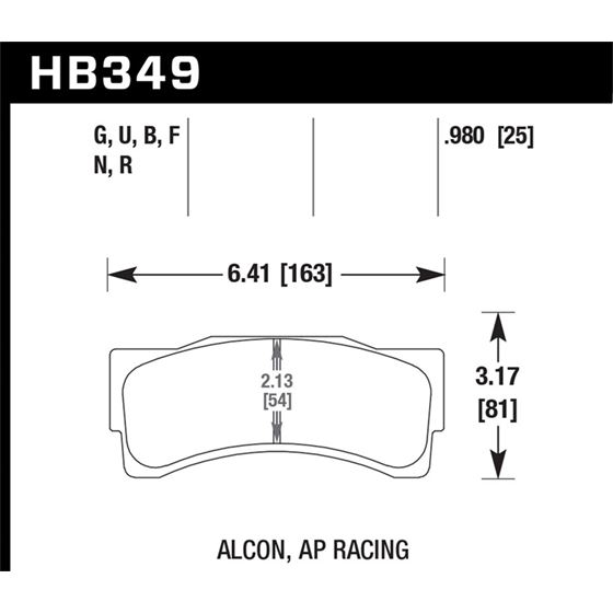 Hawk Performance DTC-70 Disc Brake Pad (HB349U.980