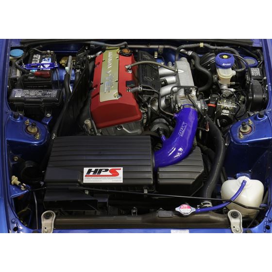 HPS Blue Reinforced Silicone Post MAF Air Intake-3